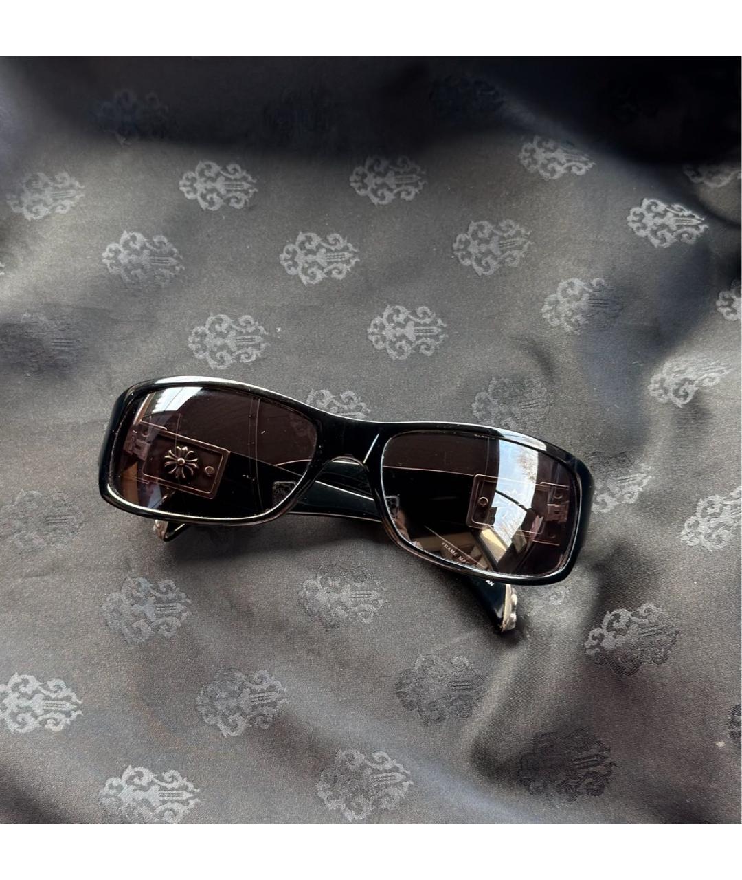 CHROME HEARTS Черные пластиковые солнцезащитные очки, фото 2