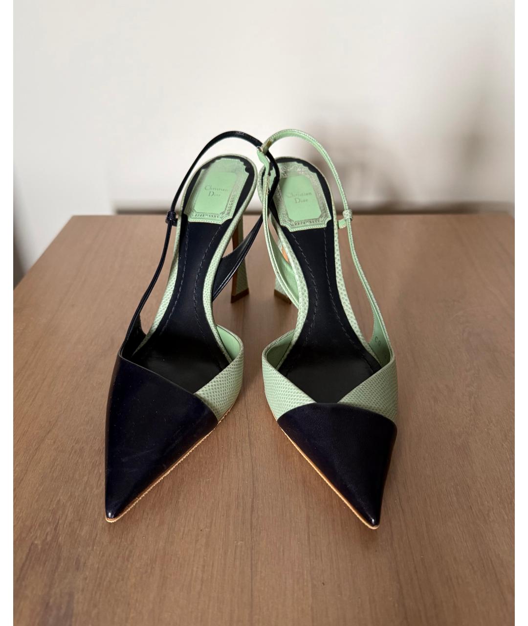 CHRISTIAN DIOR Мульти кожаные босоножки, фото 2