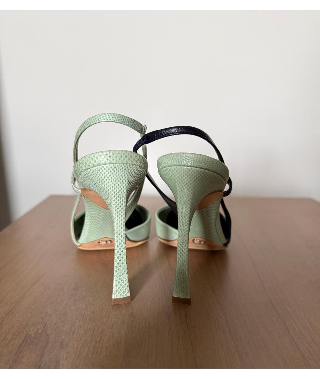 CHRISTIAN DIOR Мульти кожаные босоножки, фото 4