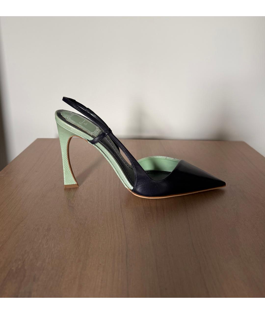 CHRISTIAN DIOR Мульти кожаные босоножки, фото 6