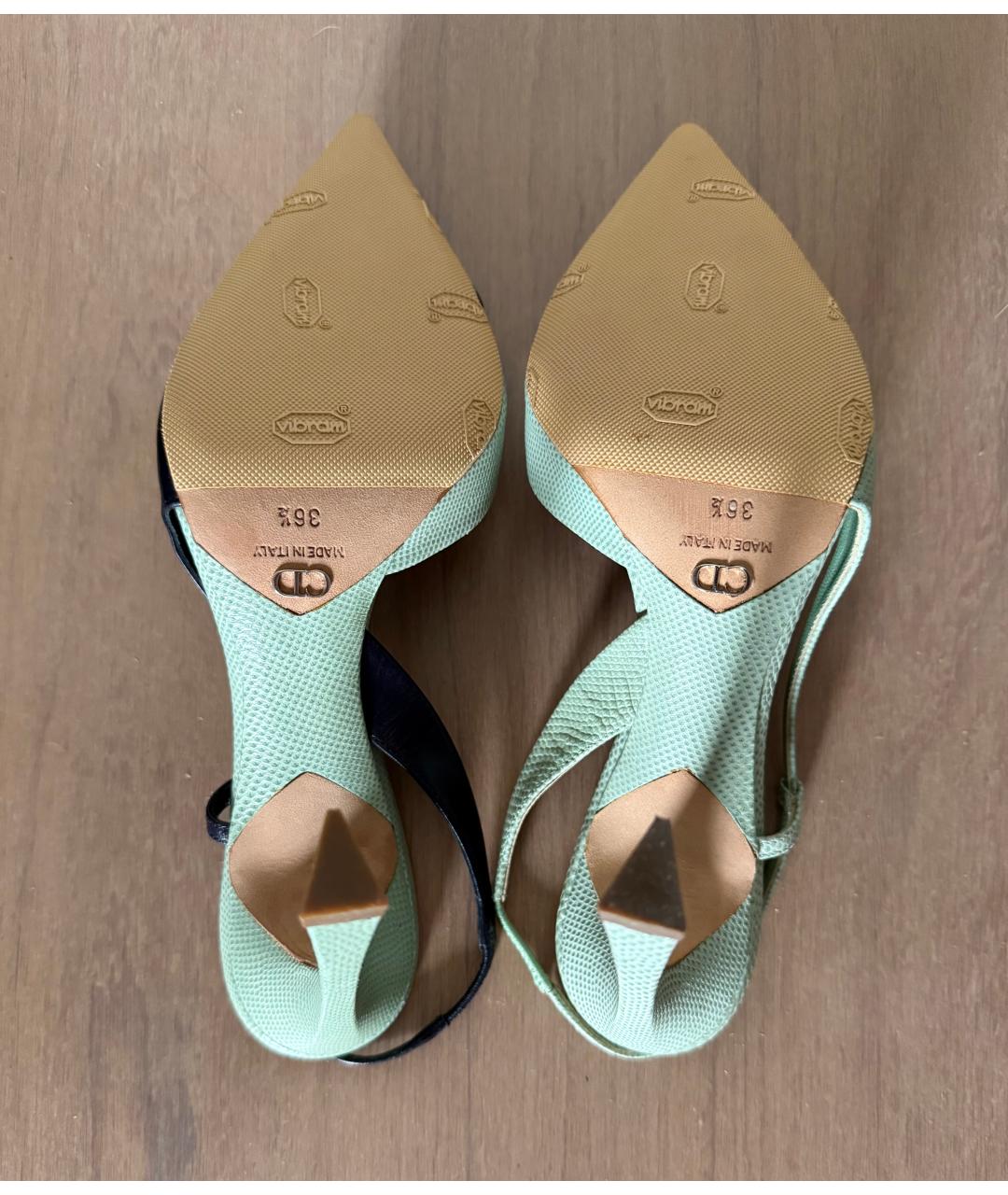 CHRISTIAN DIOR Мульти кожаные босоножки, фото 5