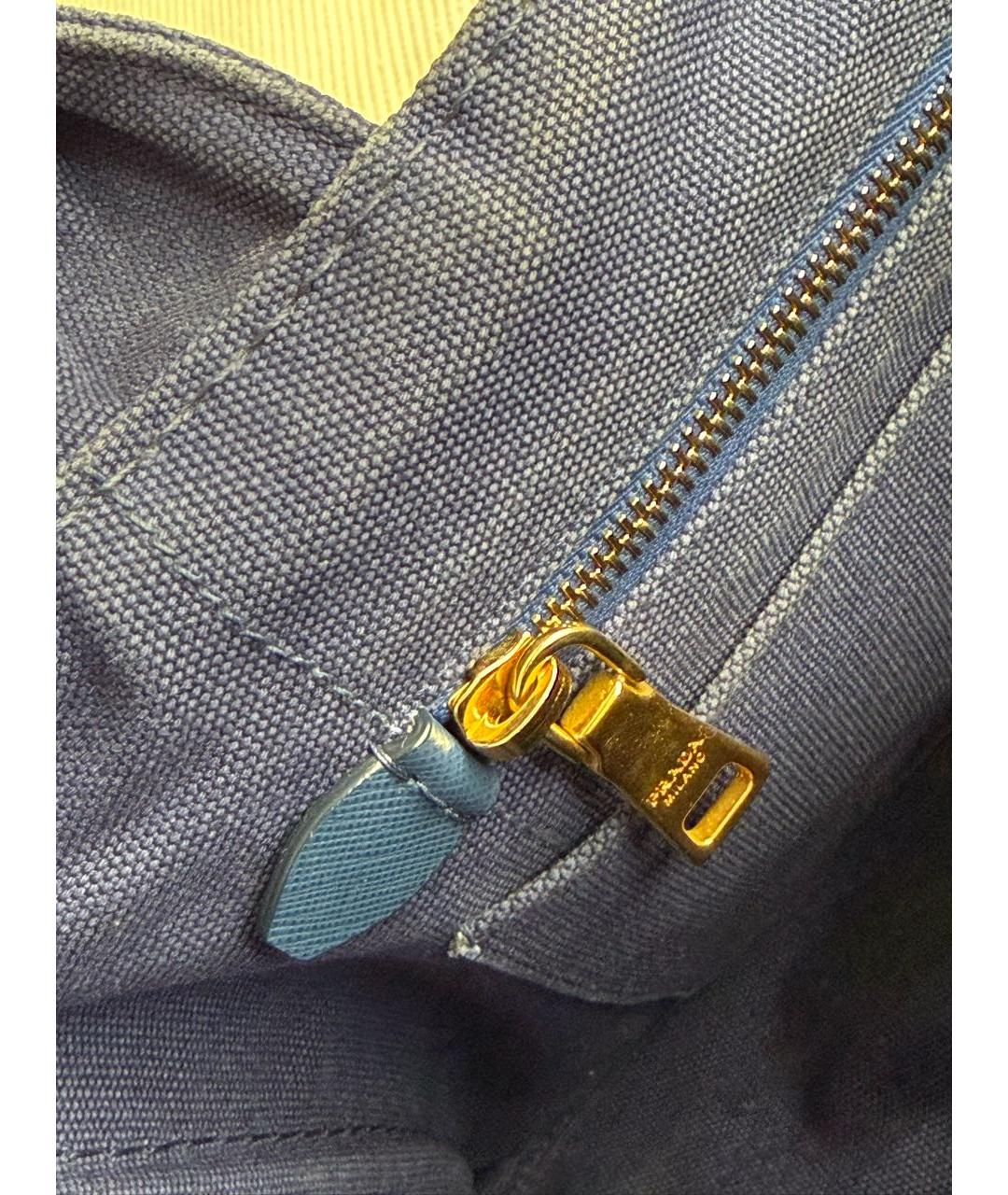 PRADA Синяя деним сумка тоут, фото 8