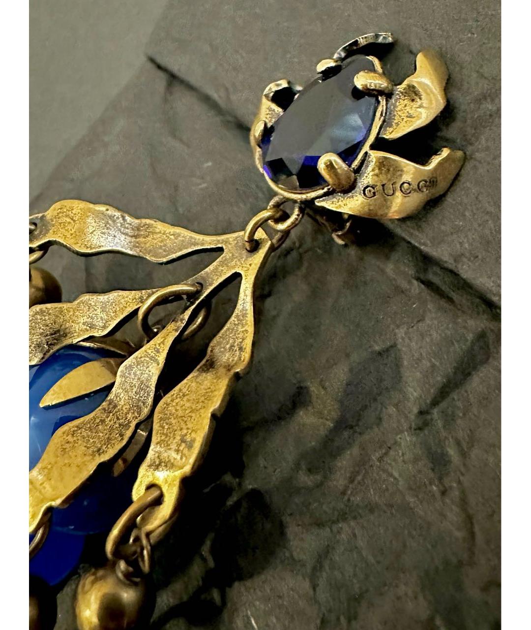 GUCCI Золотые латунные клипсы, фото 2