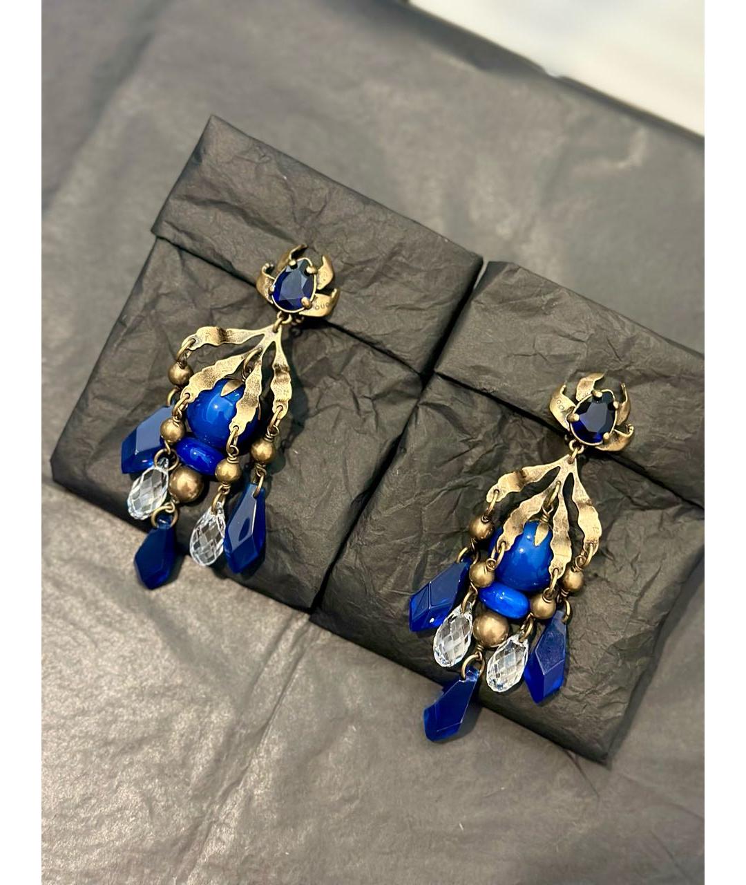 GUCCI Золотые латунные клипсы, фото 2
