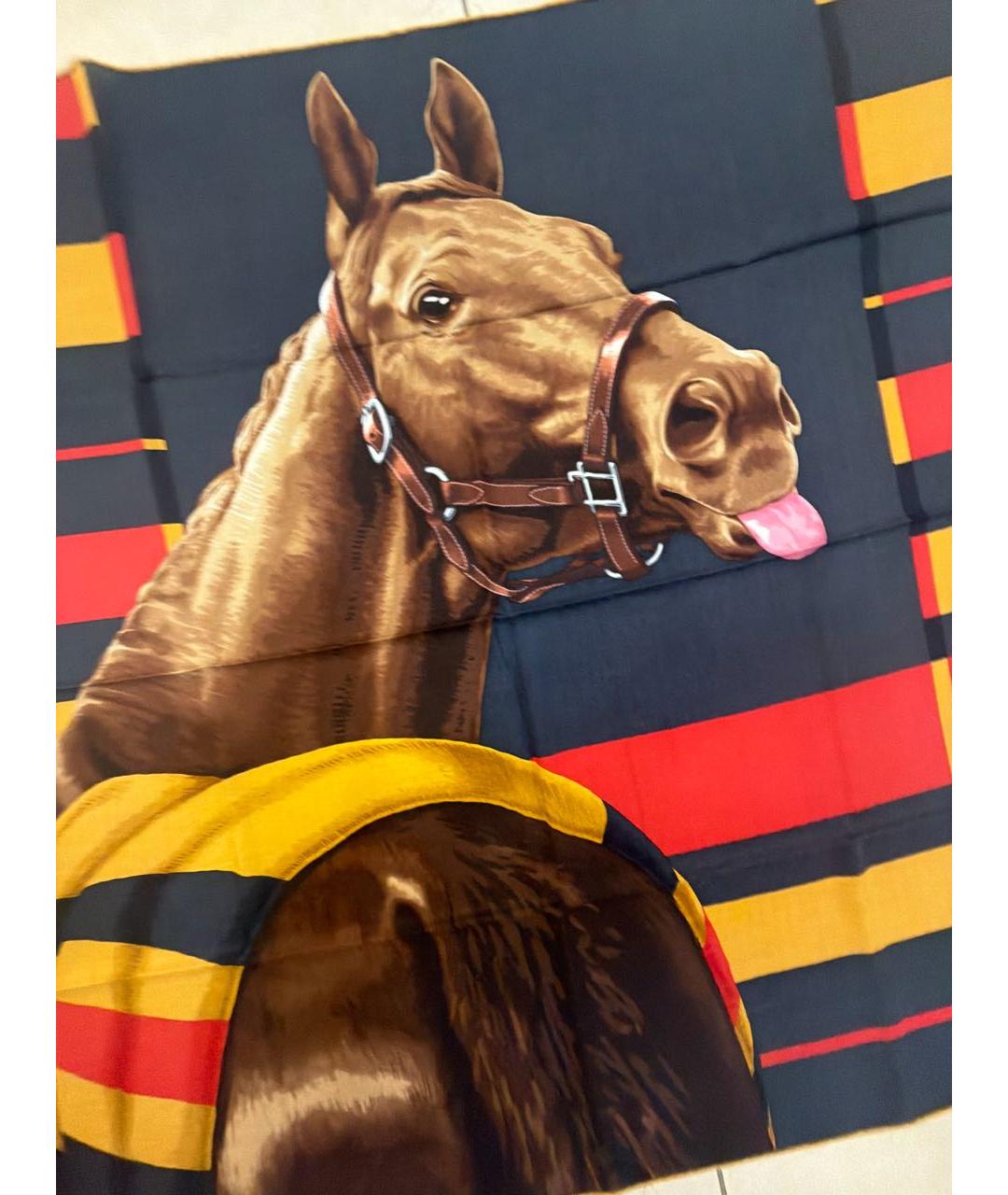 HERMES Мульти кашемировый платок, фото 5