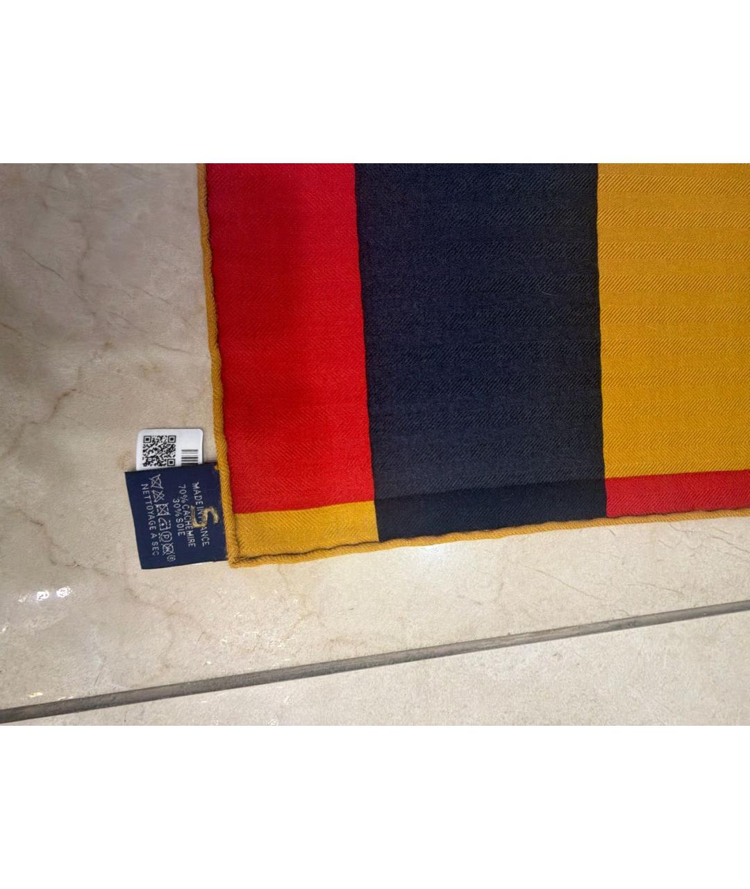 HERMES Мульти кашемировый платок, фото 3