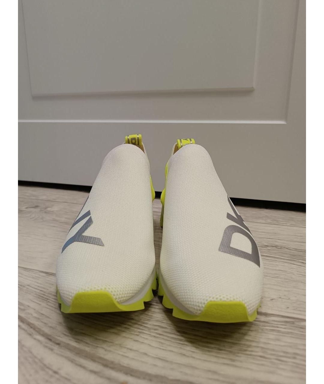 DKNY Бежевые текстильные кроссовки, фото 3