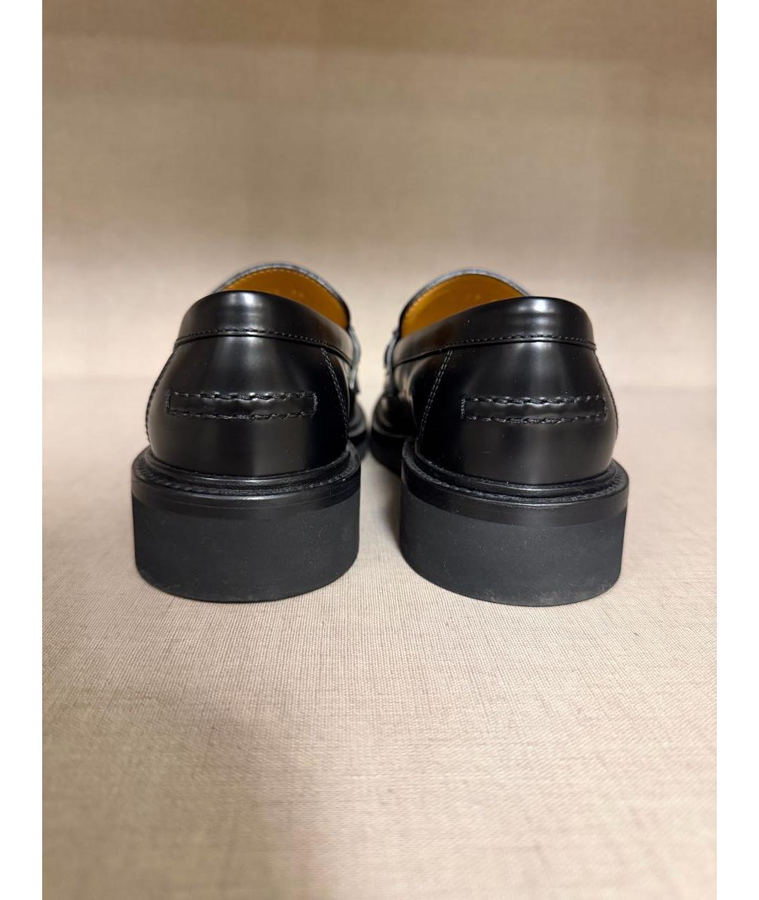 CHRISTIAN DIOR Черные кожаные лоферы, фото 4