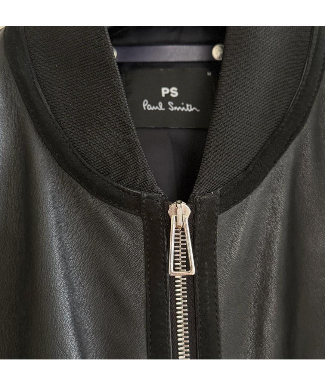 PAUL SMITH Черная кожаная куртка, фото 5