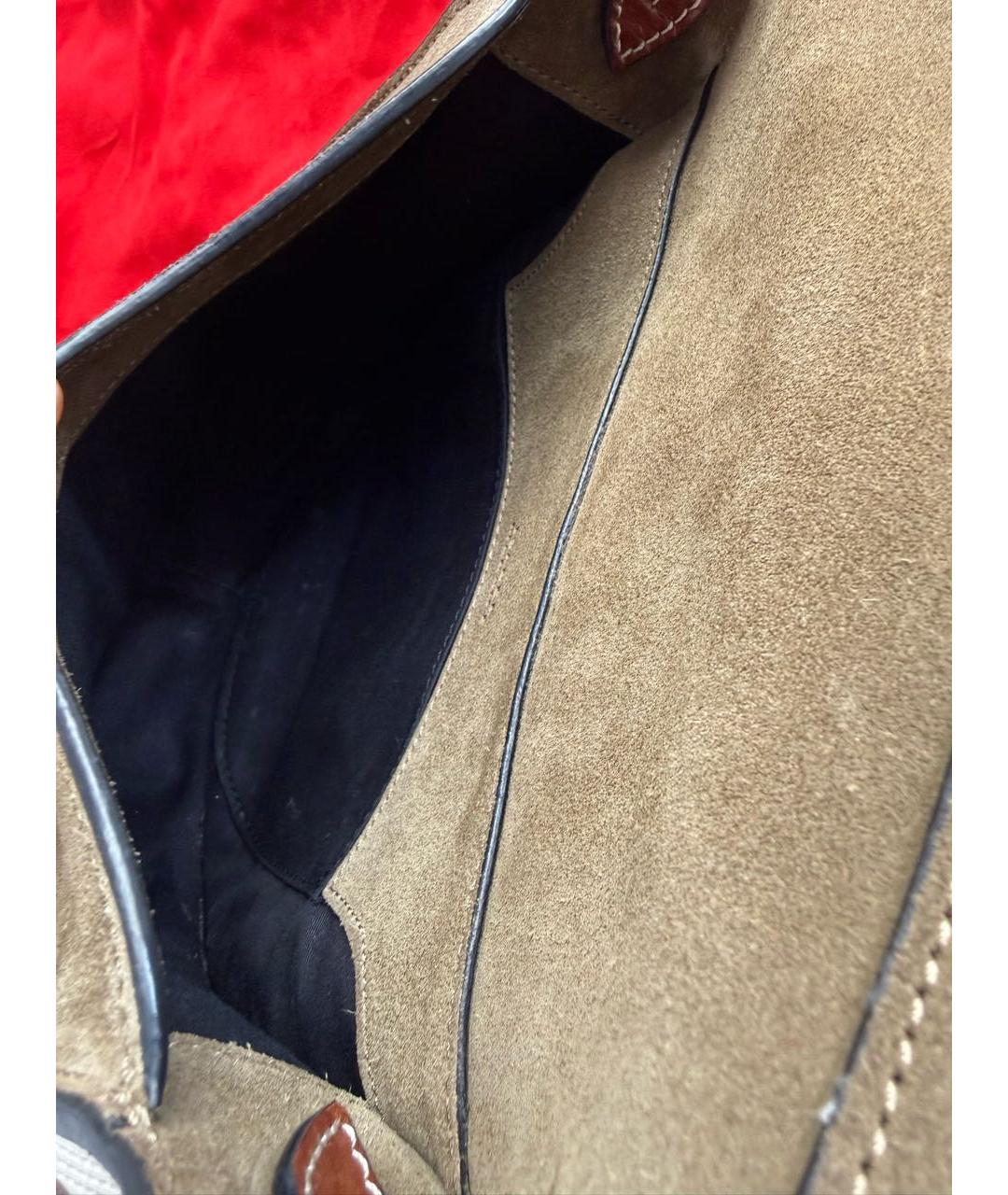 ISABEL MARANT Хаки замшевая сумка через плечо, фото 3