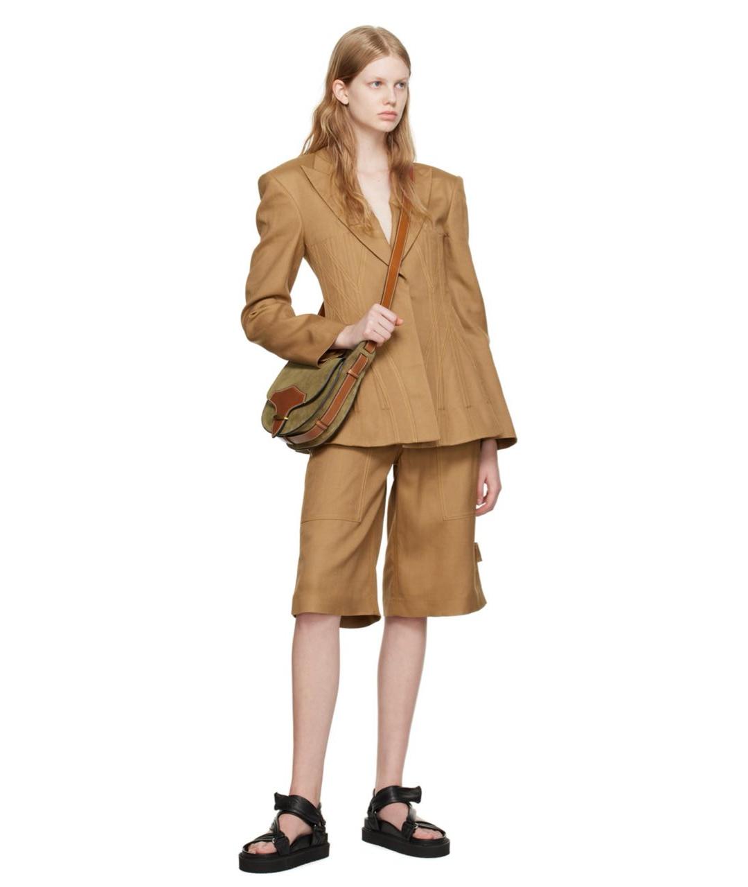 ISABEL MARANT Хаки замшевая сумка через плечо, фото 2