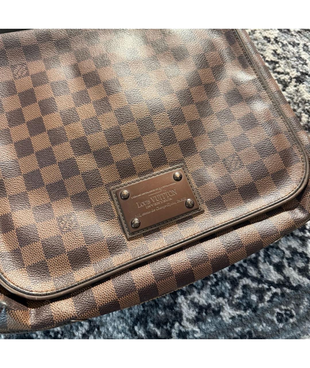 LOUIS VUITTON Коричневая кожаная сумка на плечо, фото 3