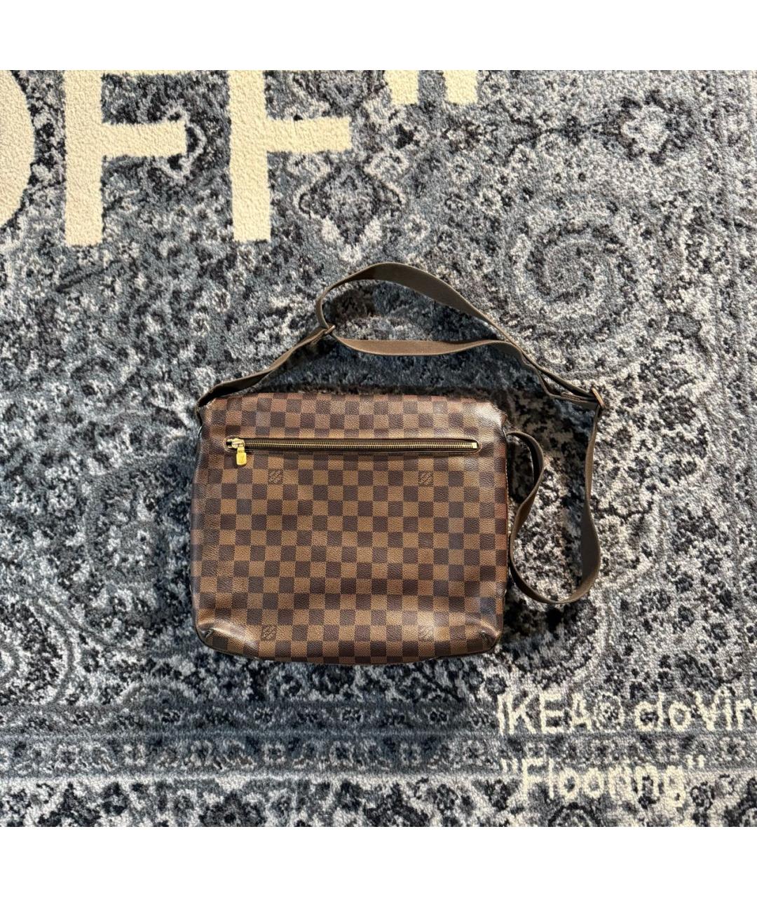 LOUIS VUITTON Коричневая кожаная сумка на плечо, фото 2