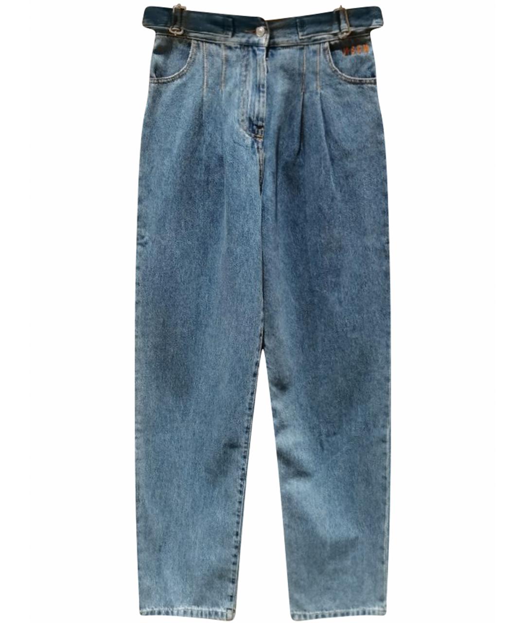 MSGM Синие хлопковые прямые джинсы, фото 1