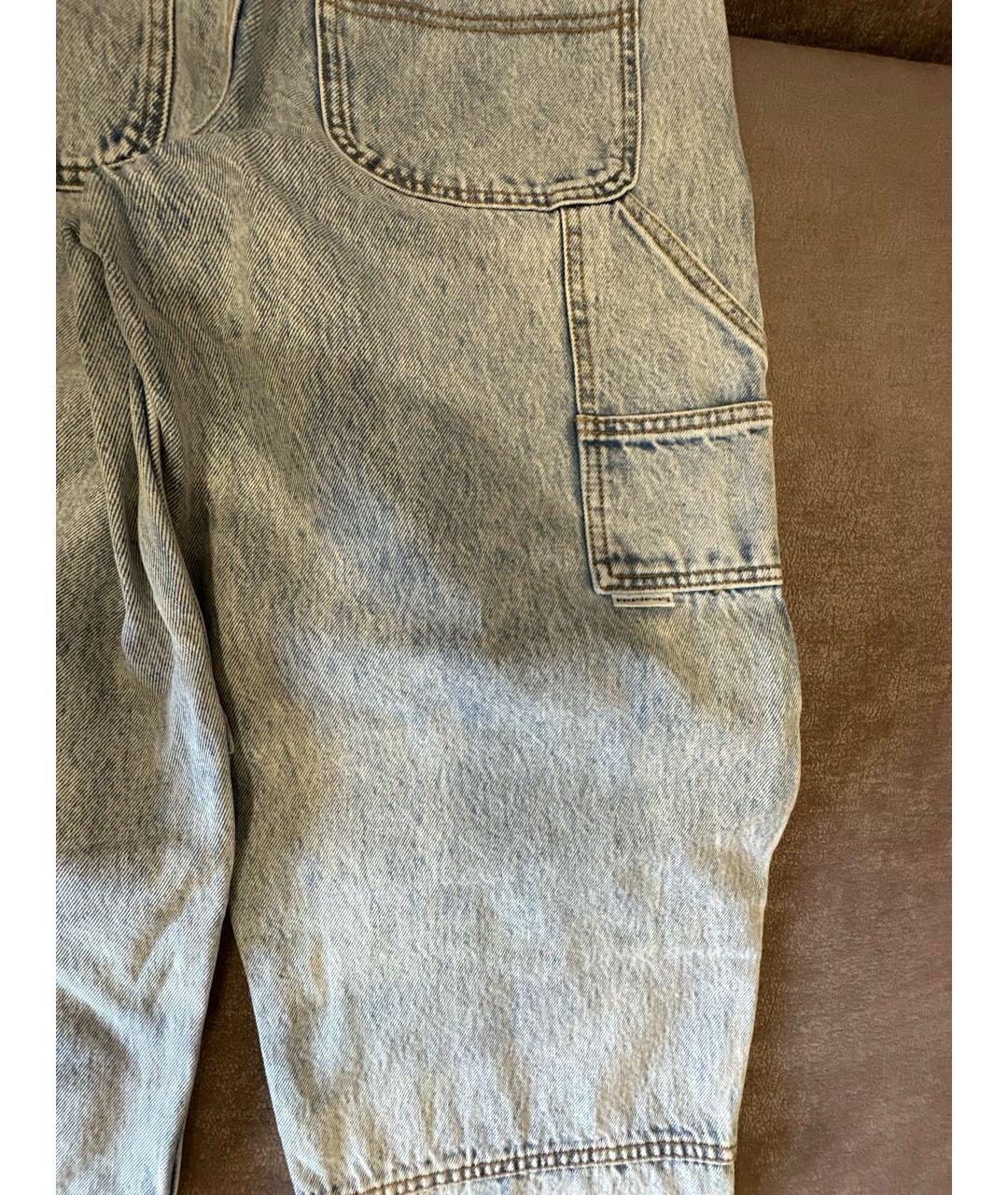 ALEXANDER WANG Голубые хлопковые прямые джинсы, фото 5