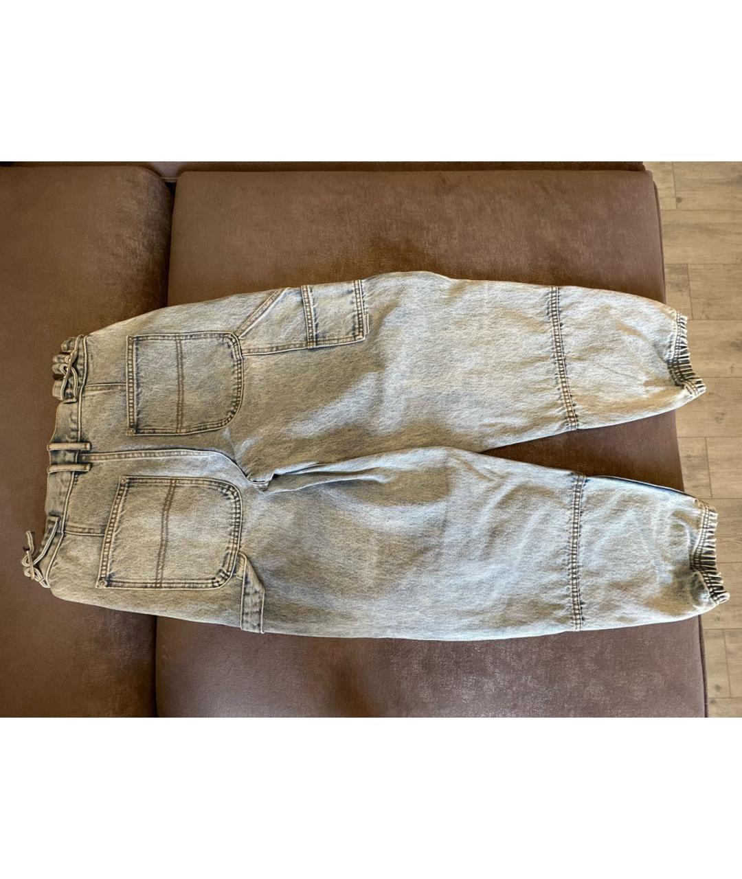 ALEXANDER WANG Голубые хлопковые прямые джинсы, фото 2