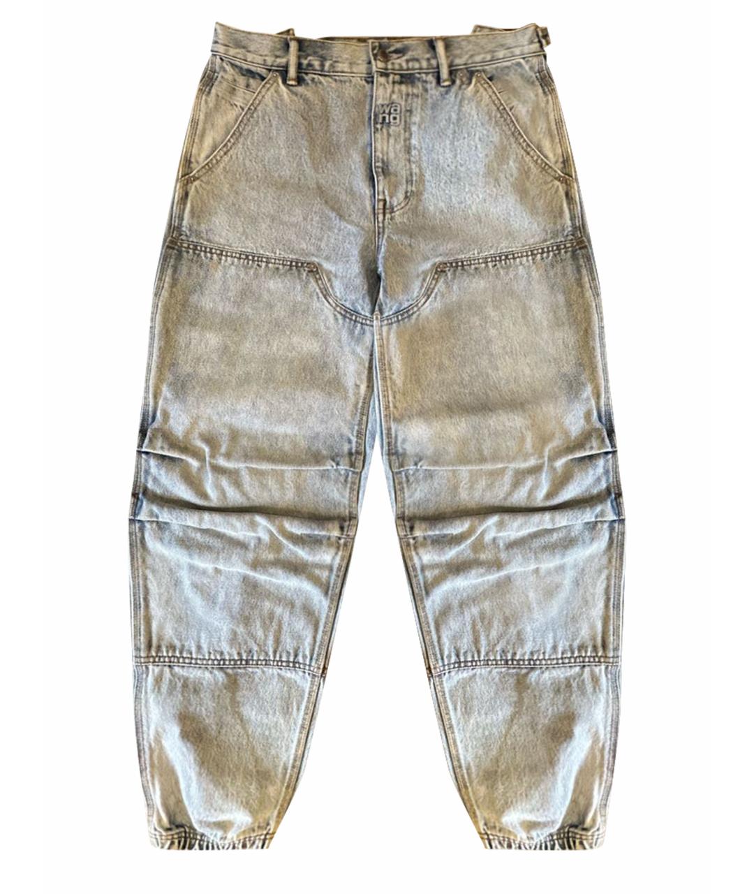 ALEXANDER WANG Голубые хлопковые прямые джинсы, фото 1