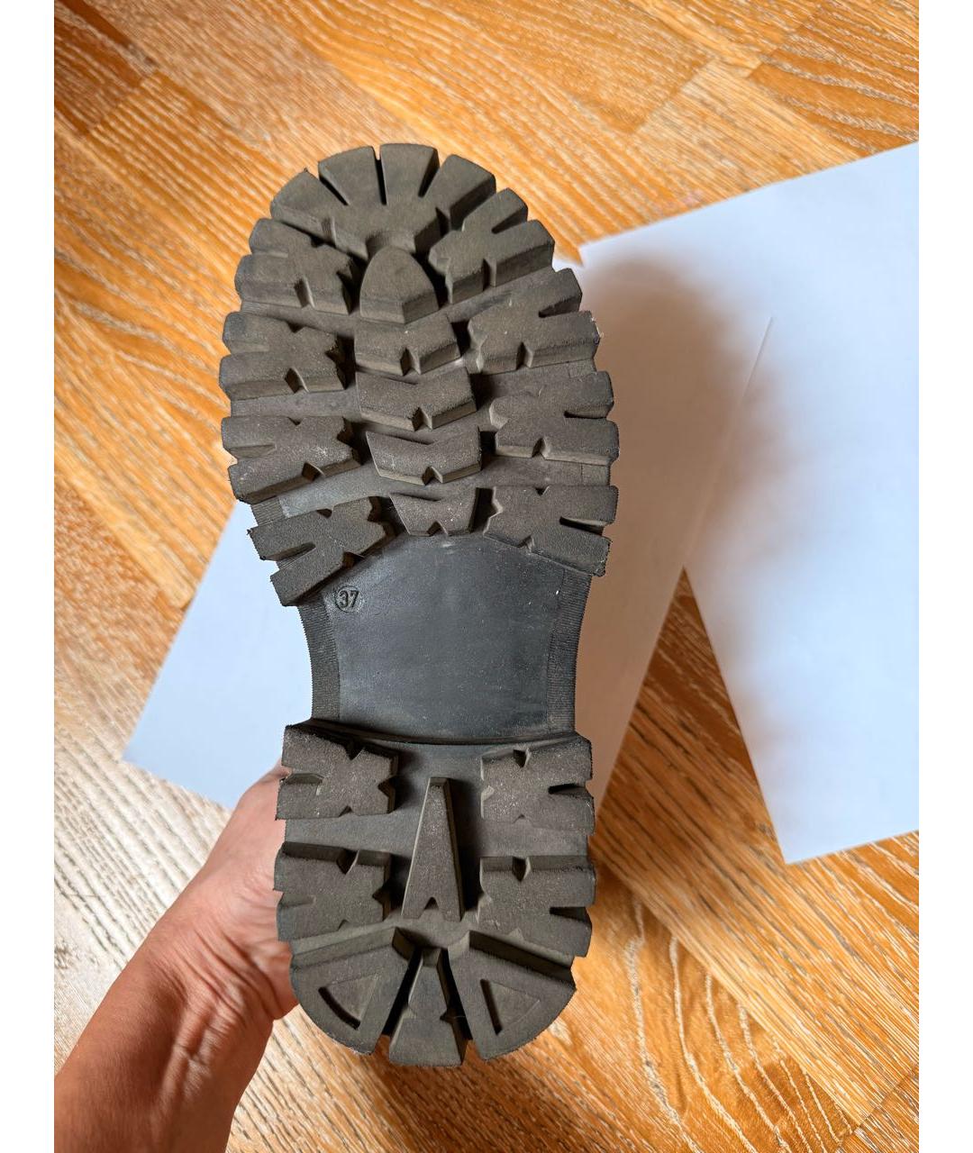 MSGM Черные кожаные лоферы и мокасины, фото 6