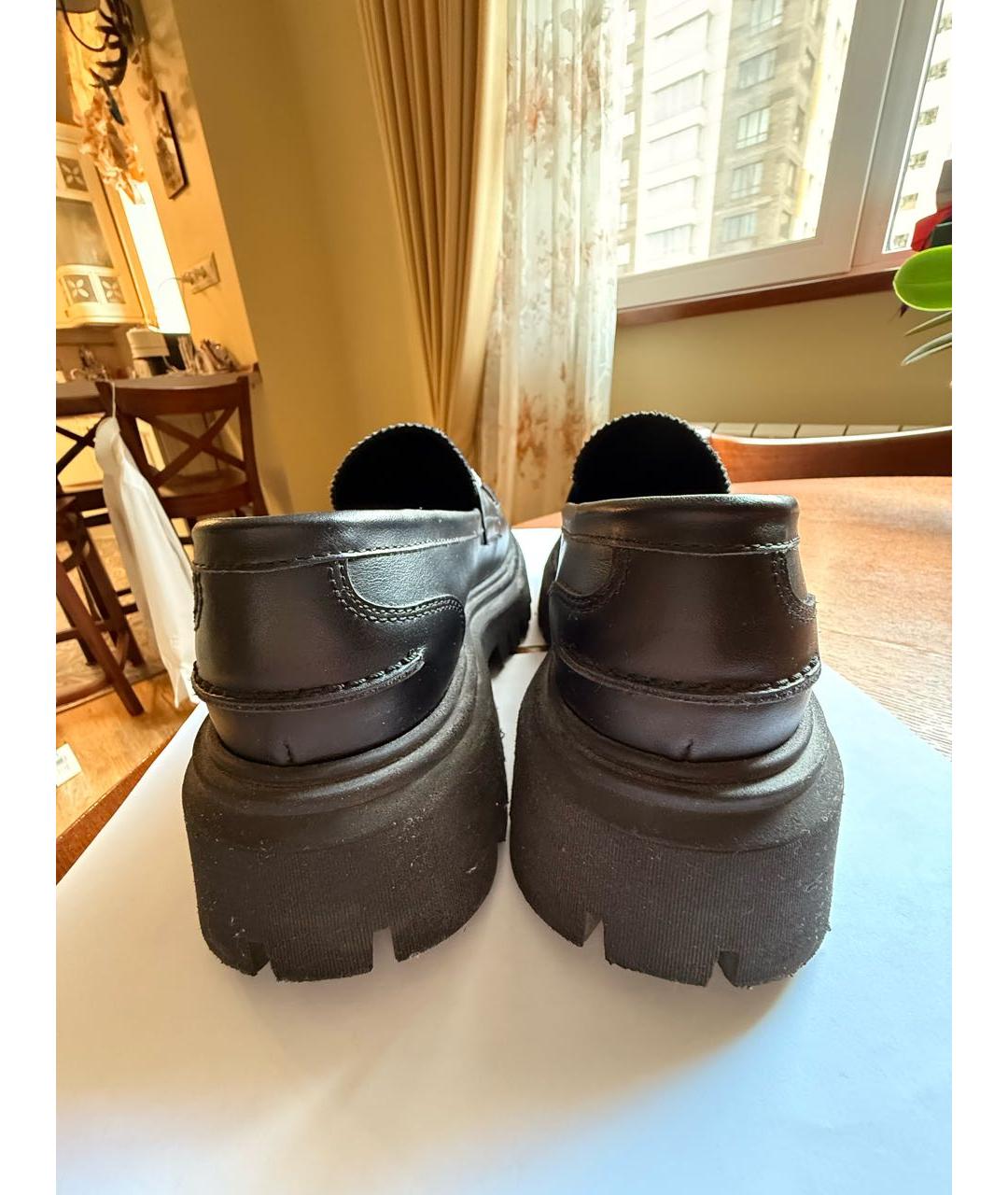 MSGM Черные кожаные лоферы и мокасины, фото 4