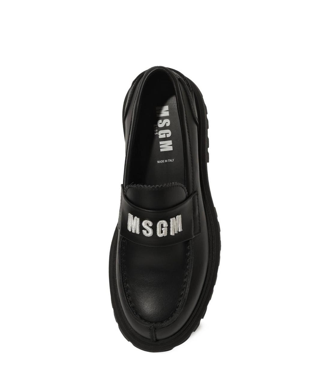 MSGM Черные кожаные лоферы и мокасины, фото 5