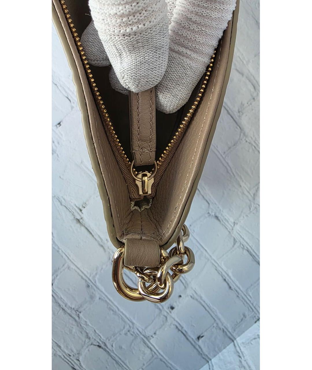 GUCCI Бежевая кожаная сумка с короткими ручками, фото 5