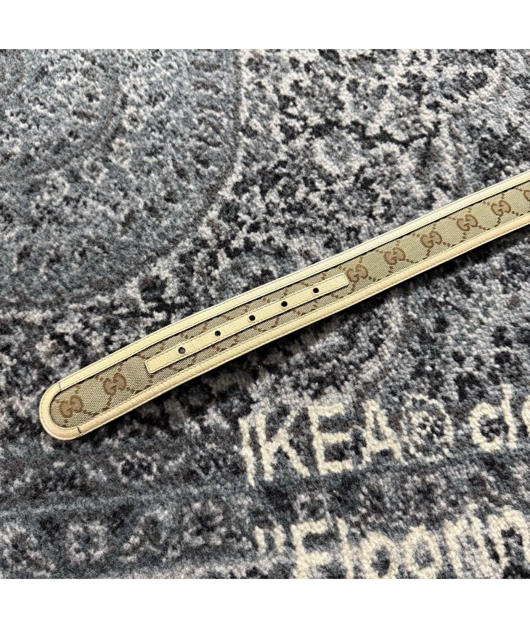 GUCCI Бежевый кожаный ремень, фото 4