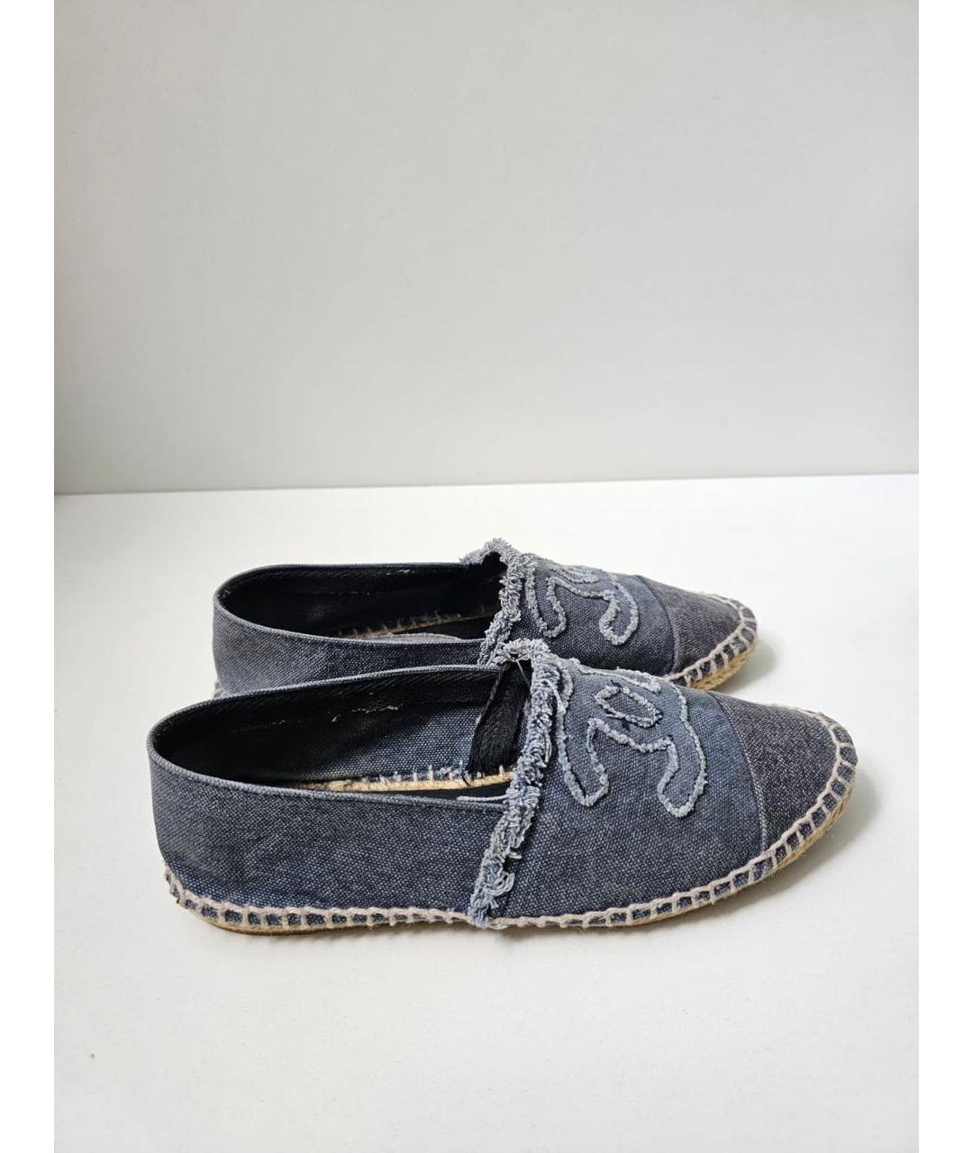CHANEL Синие мокасины, фото 9