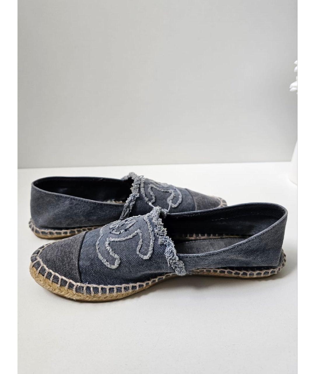 CHANEL Синие мокасины, фото 8