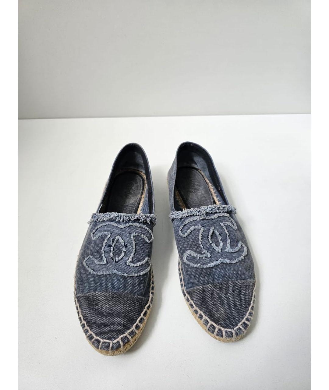 CHANEL Синие мокасины, фото 2