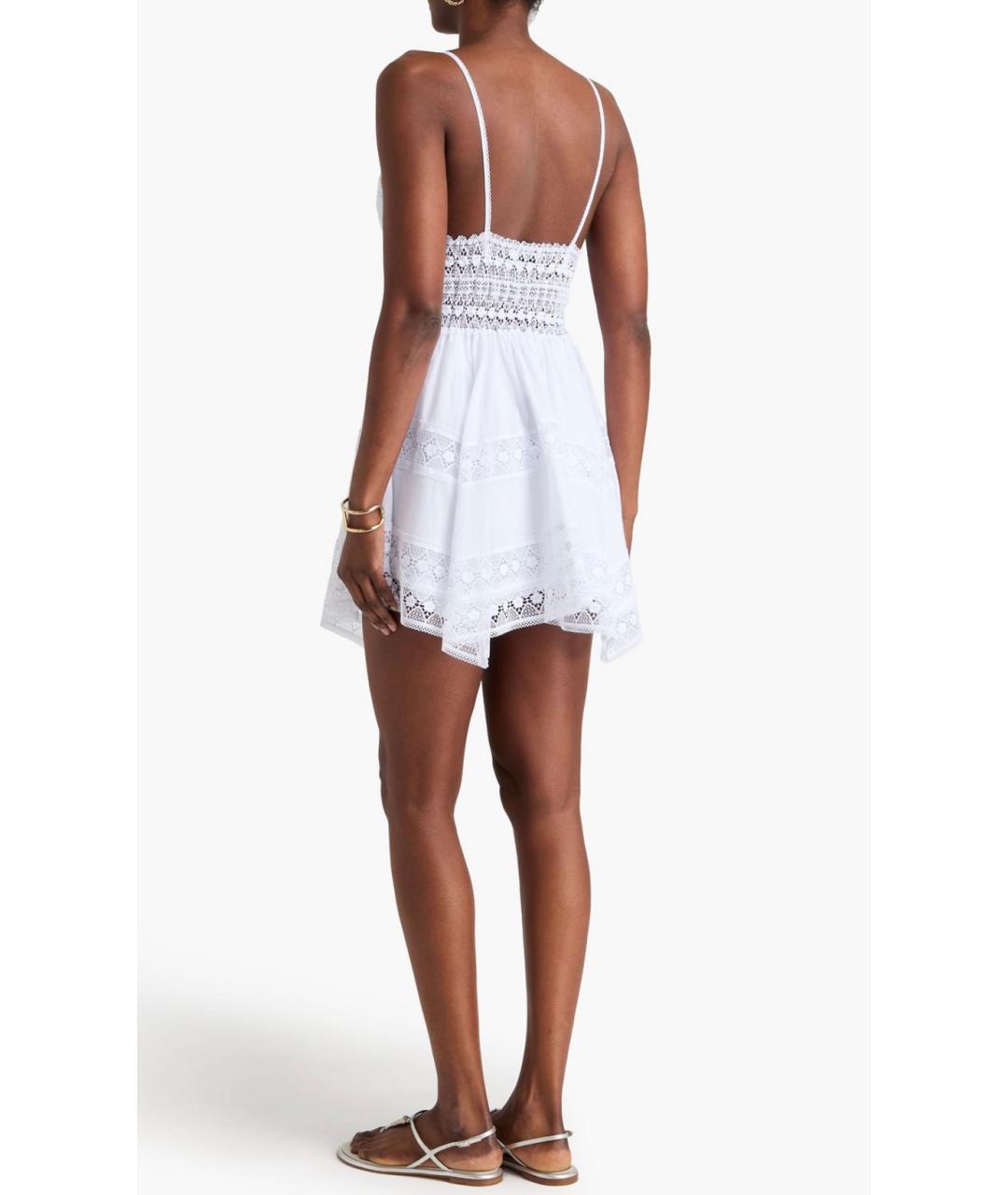 CHARO RUIZ Белый хлопковый сарафан, фото 3