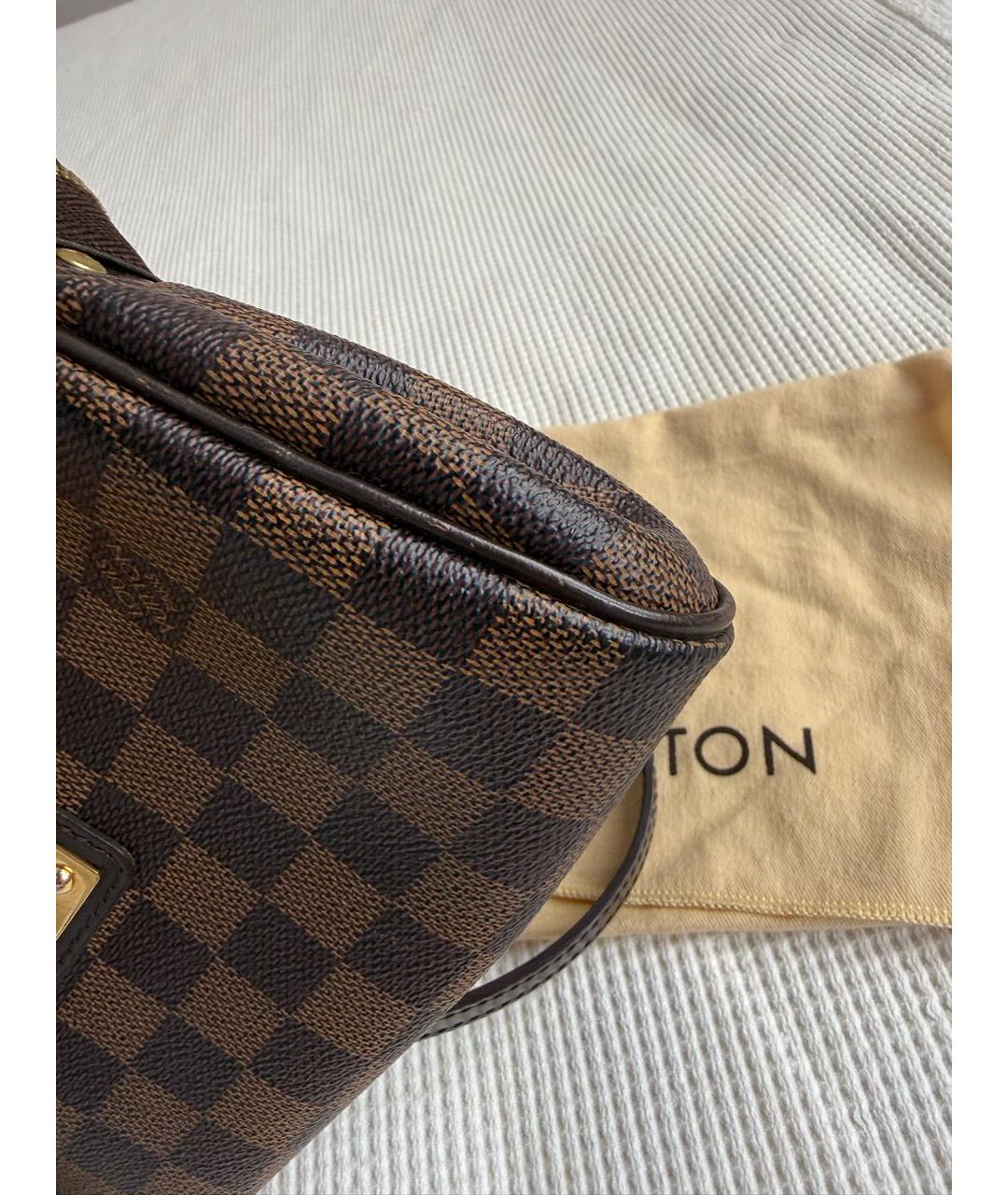 LOUIS VUITTON Коричневая кожаная сумка через плечо, фото 2