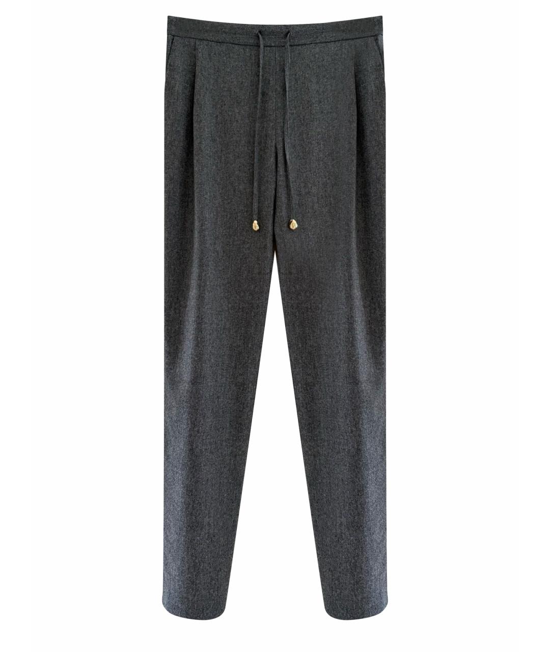 FABIANA FILIPPI Серые шерстяные прямые брюки, фото 1