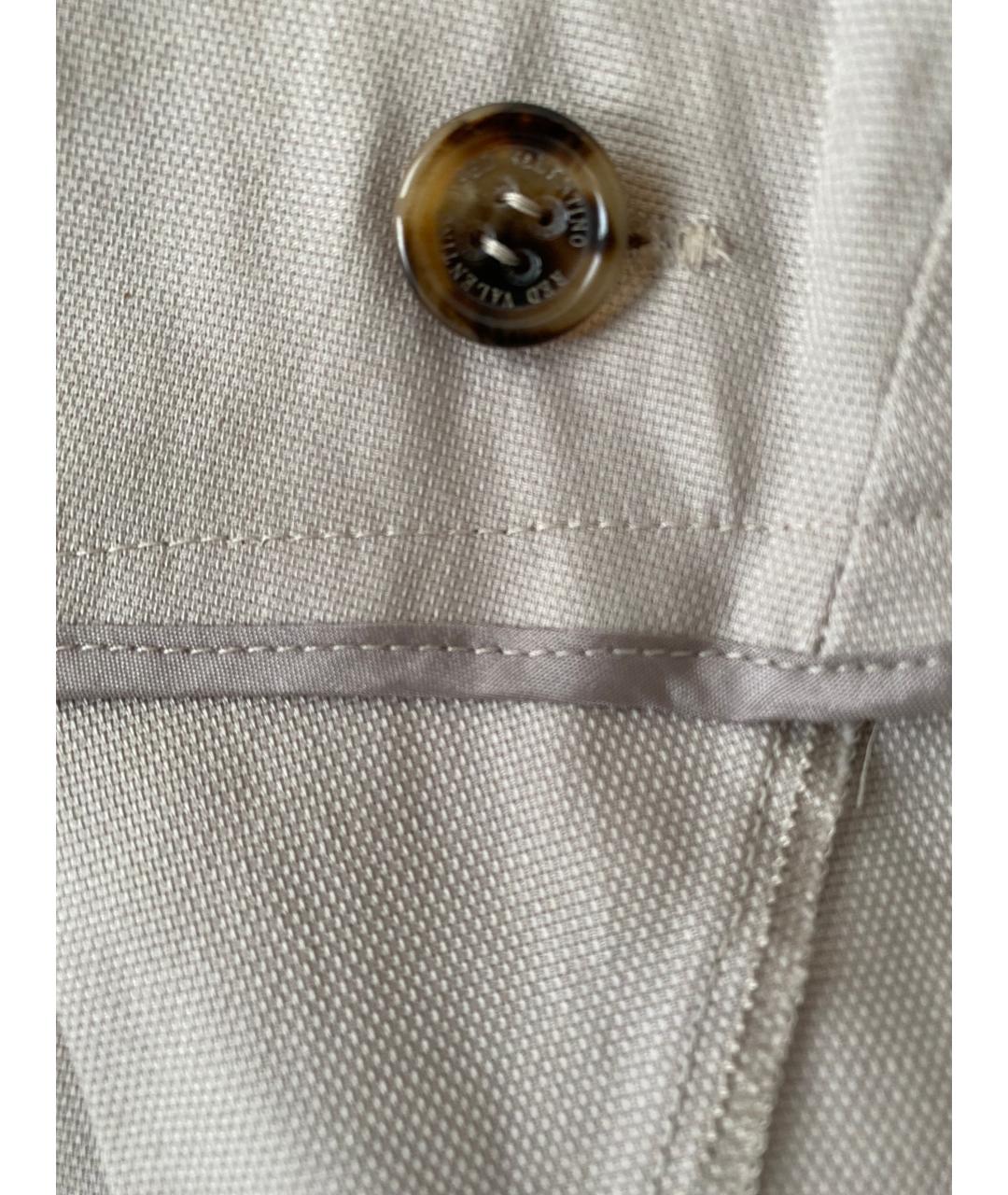 RED VALENTINO Бежевая хлопковая юбка мини, фото 4