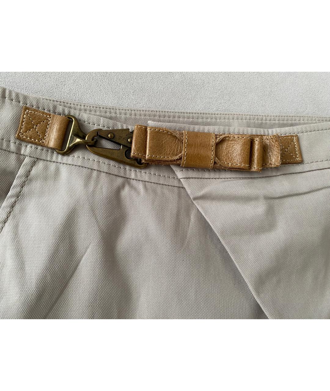 RED VALENTINO Бежевая хлопковая юбка мини, фото 6