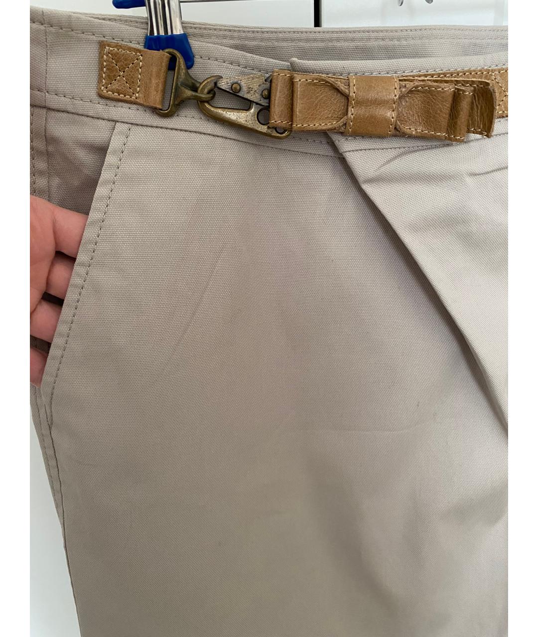 RED VALENTINO Бежевая хлопковая юбка мини, фото 9