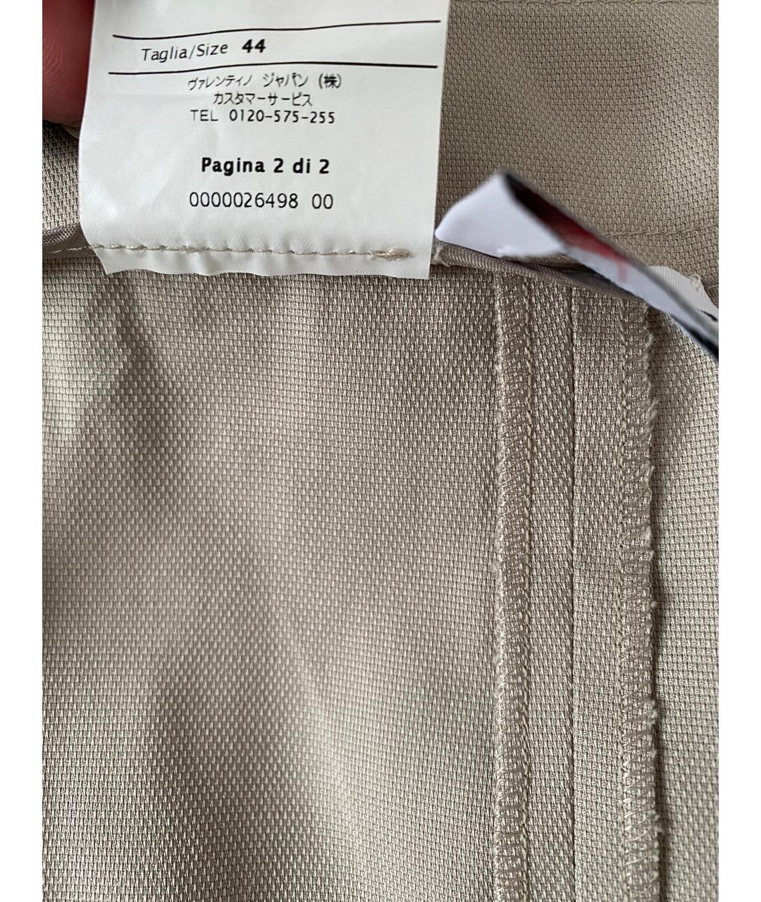 RED VALENTINO Бежевая хлопковая юбка мини, фото 7