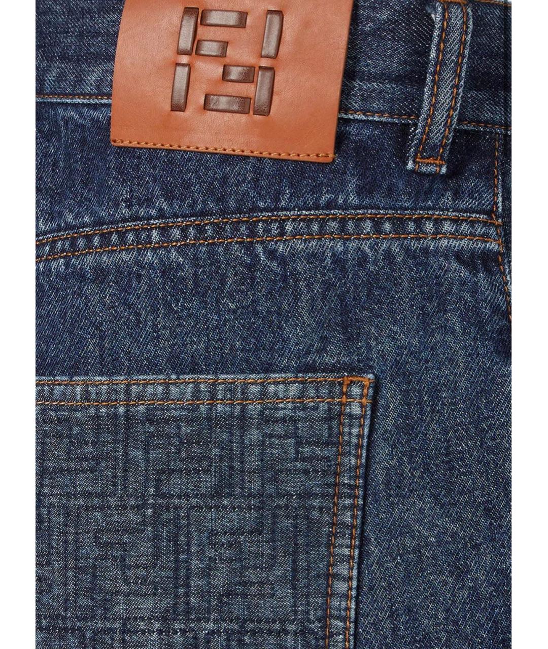 FENDI Темно-синие хлопковые шорты, фото 3