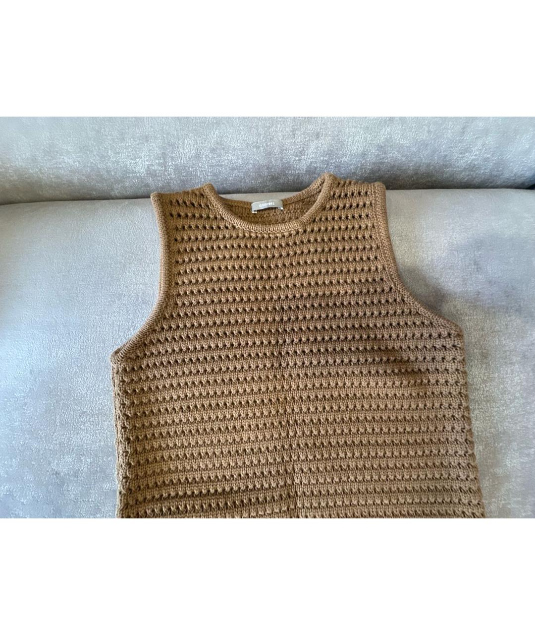 12 STOREEZ Коричневое хлопковое повседневное платье, фото 4