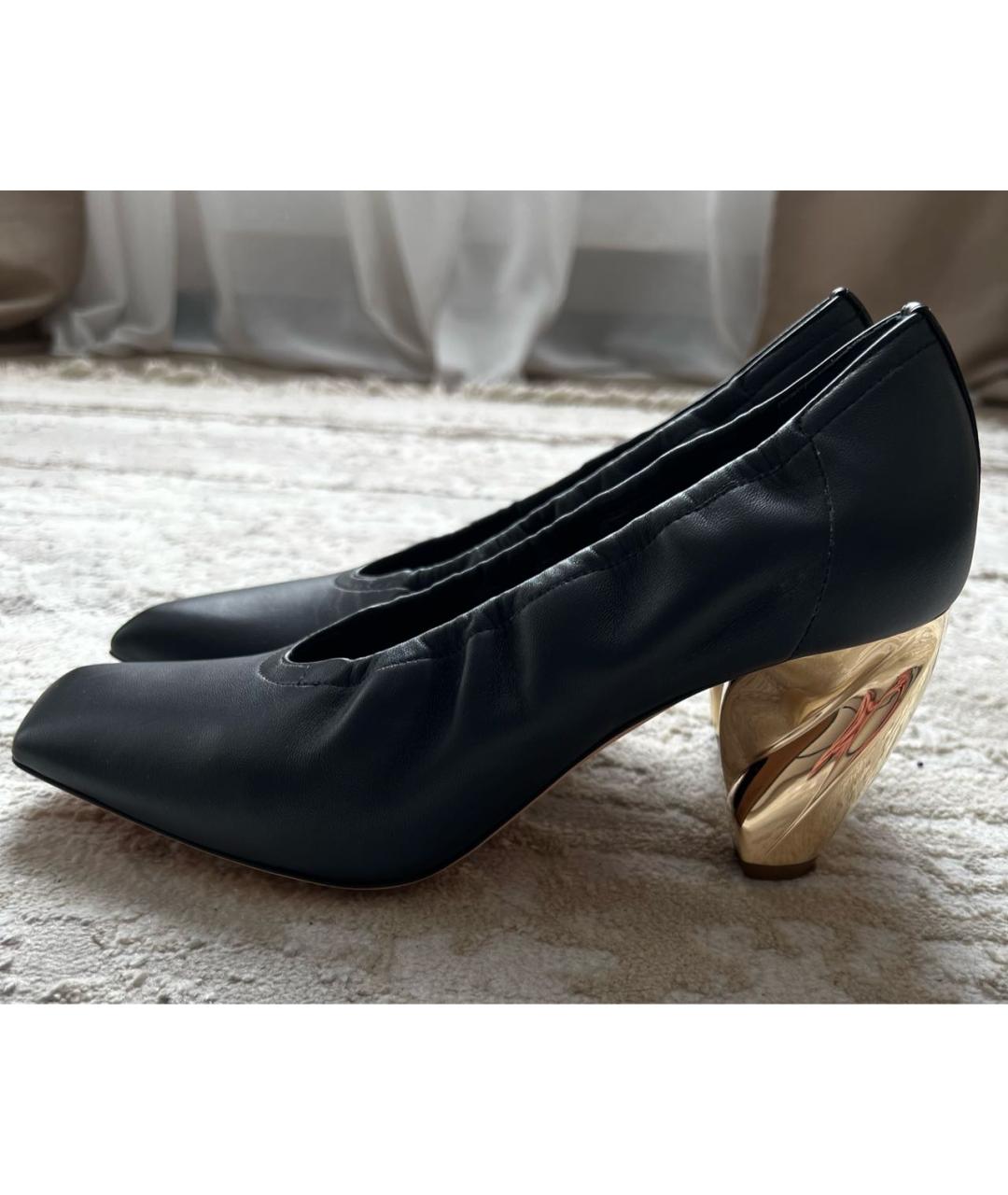 CHRISTIAN DIOR Черные кожаные туфли, фото 8