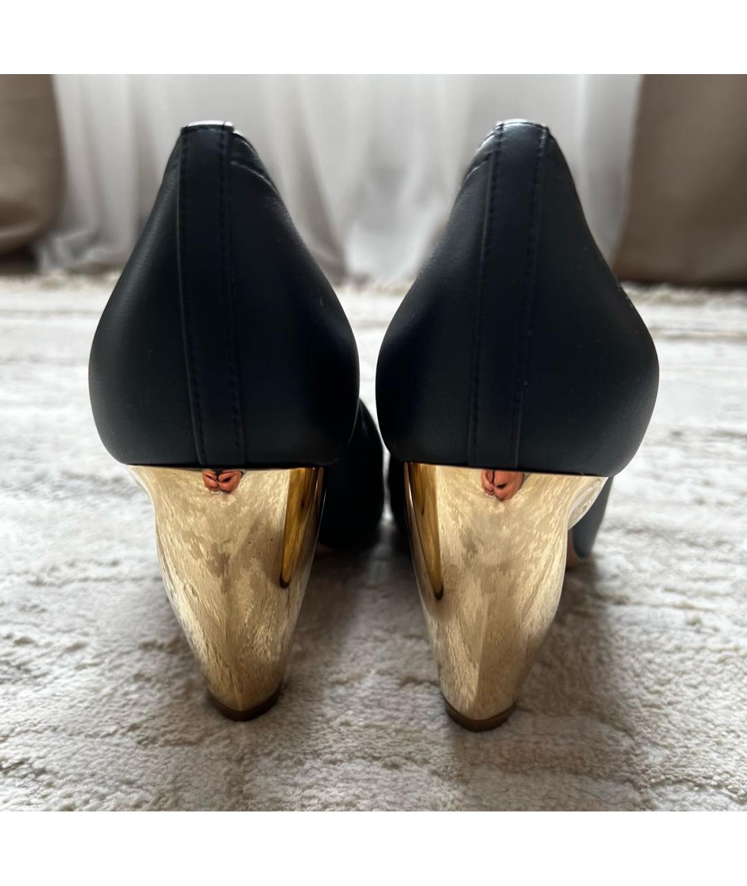 CHRISTIAN DIOR Черные кожаные туфли, фото 4