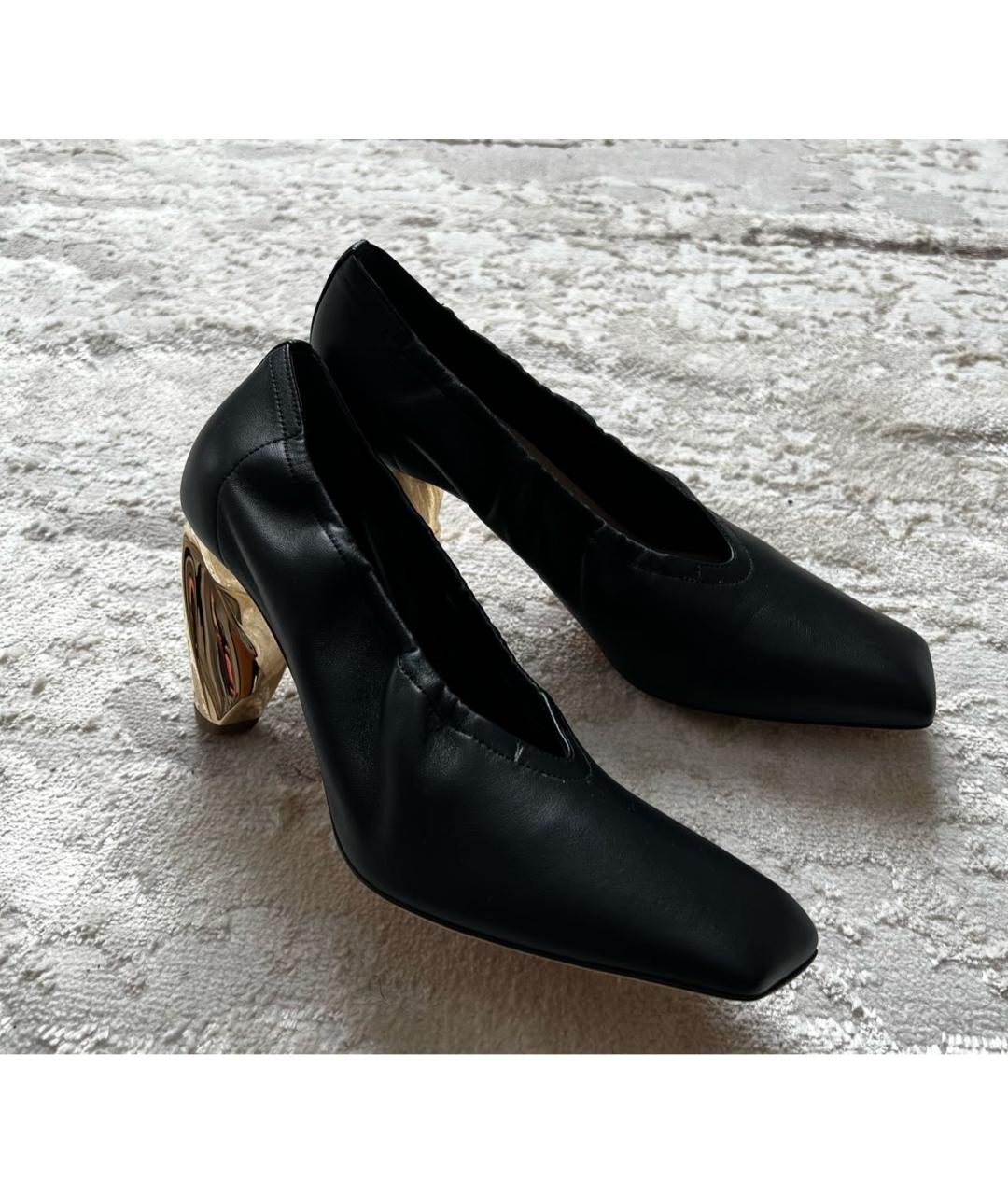 CHRISTIAN DIOR Черные кожаные туфли, фото 5