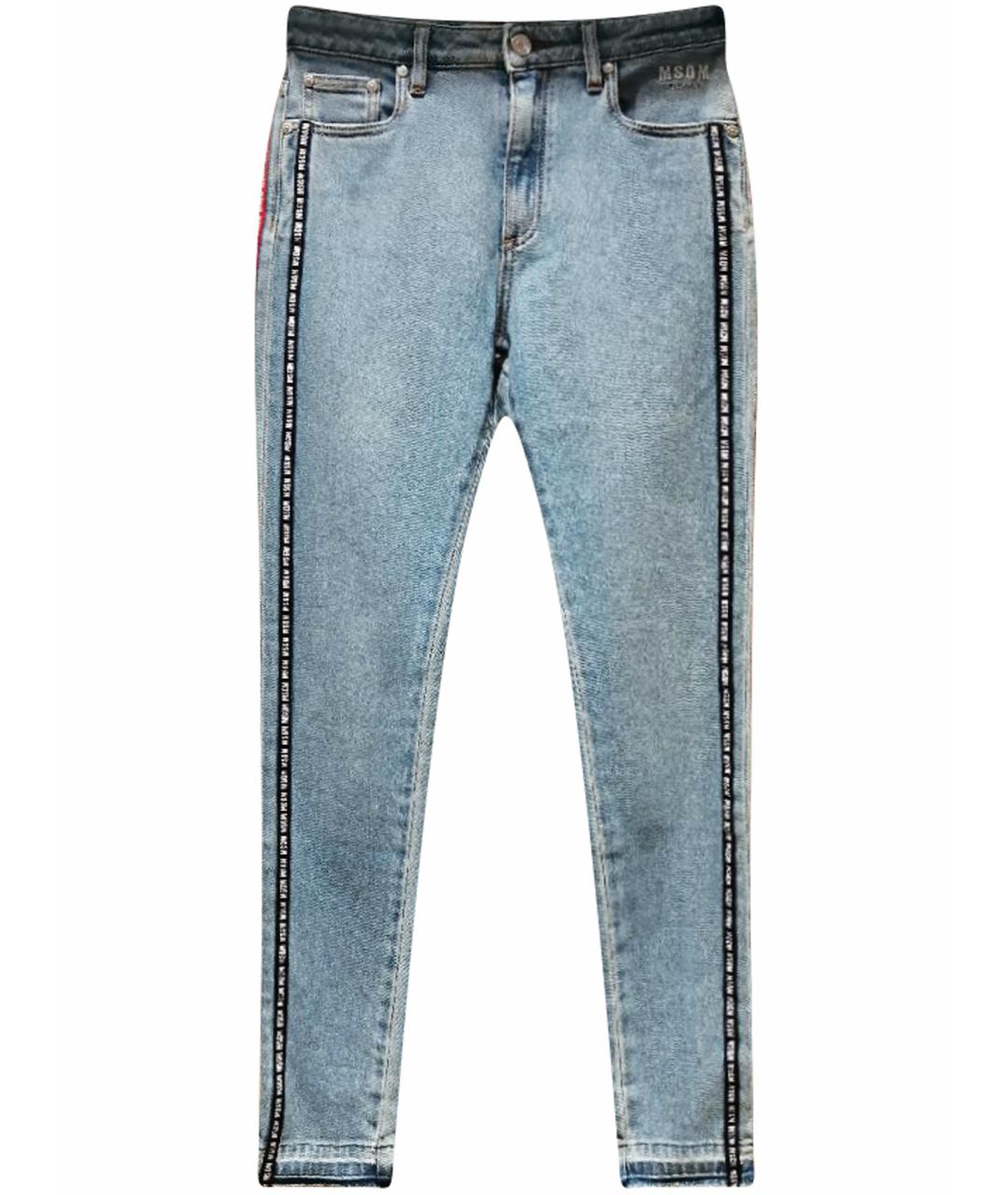 MSGM Голубые хлопковые джинсы слим, фото 1