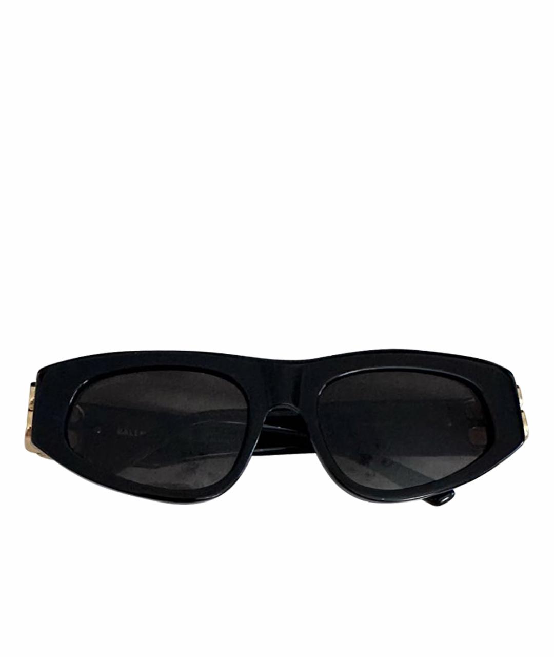 BALENCIAGA Черные пластиковые солнцезащитные очки, фото 1