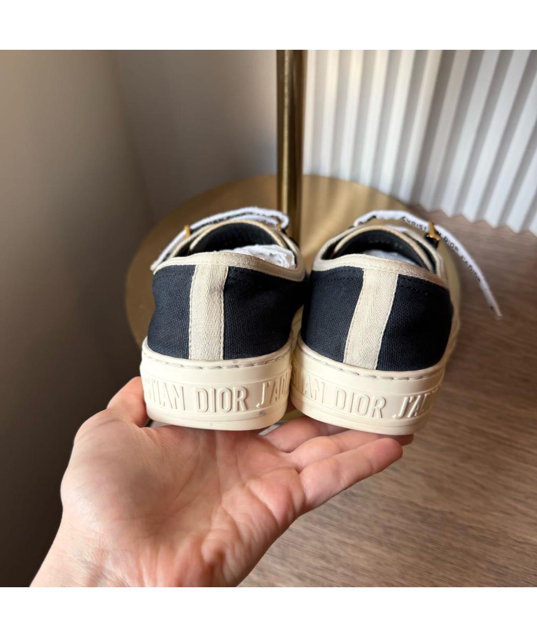 CHRISTIAN DIOR Черные текстильные кеды, фото 8