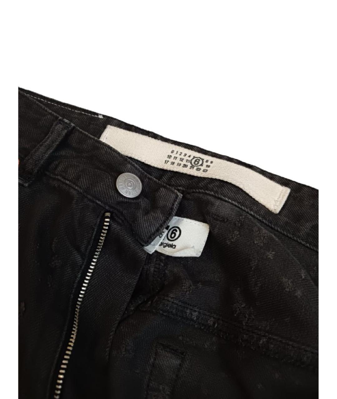 MM6 MAISON MARGIELA Черные прямые джинсы, фото 4