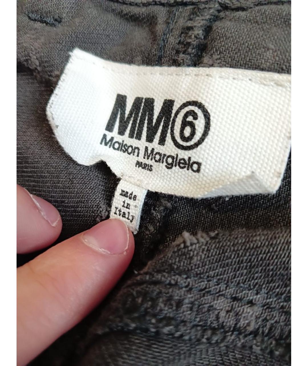 MM6 MAISON MARGIELA Черные прямые джинсы, фото 6