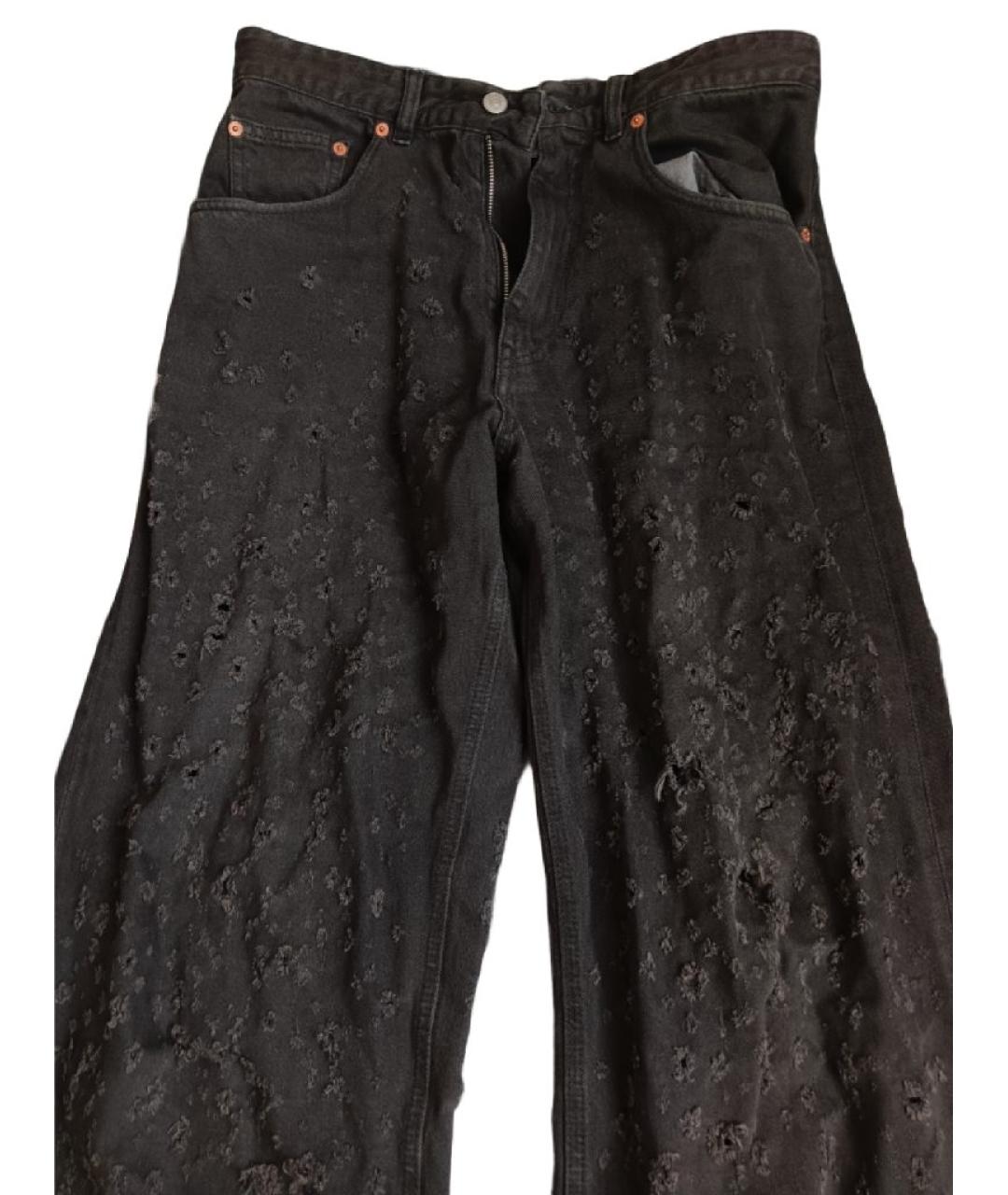 MM6 MAISON MARGIELA Черные прямые джинсы, фото 3