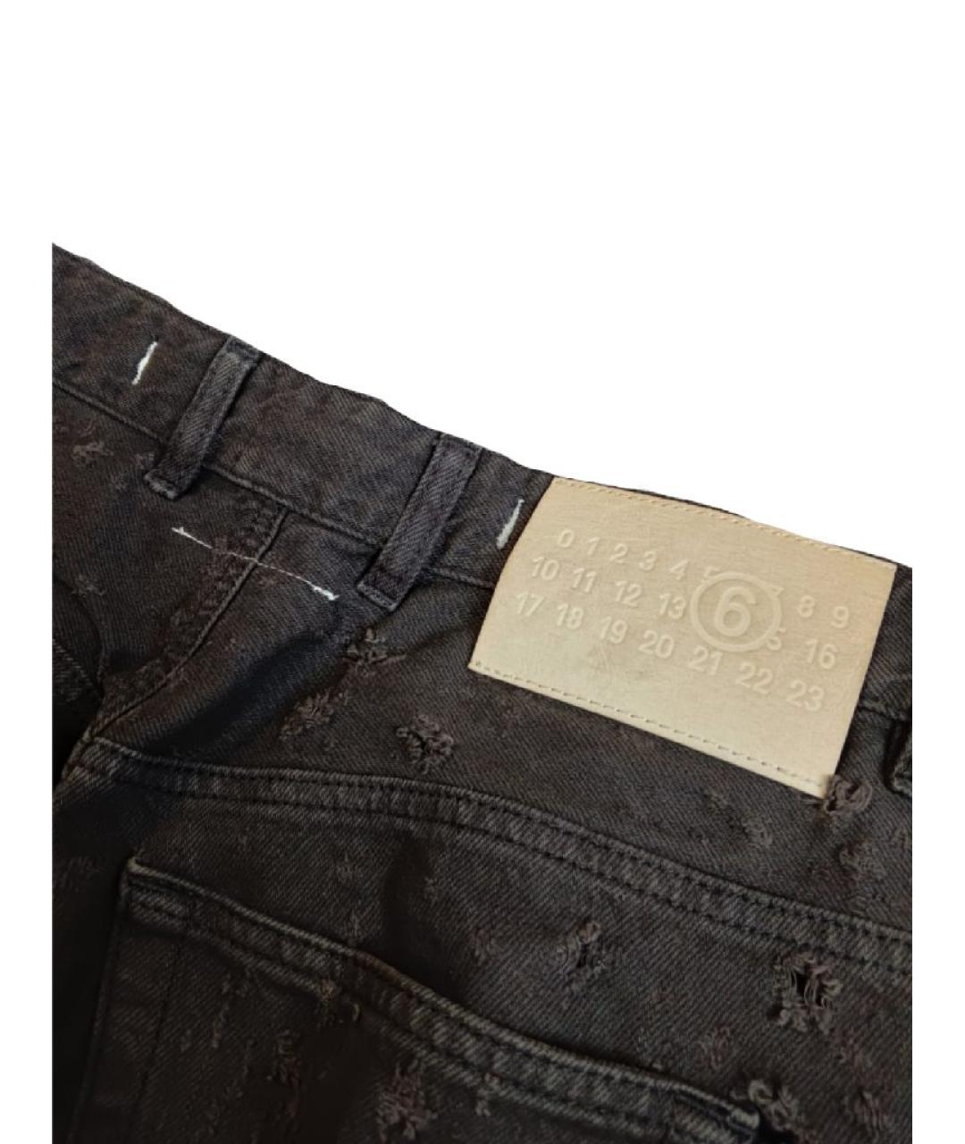 MM6 MAISON MARGIELA Черные прямые джинсы, фото 5