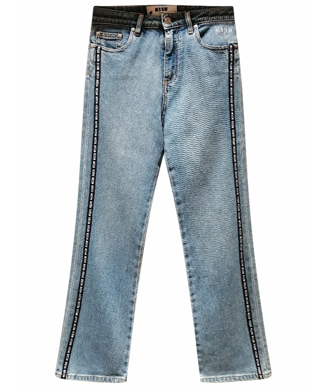MSGM Голубые хлопковые прямые джинсы, фото 1