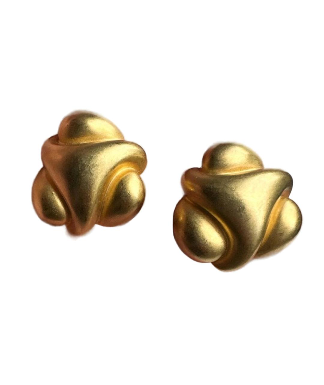 KENNETH JAY LANE Золотые металлические клипсы, фото 1